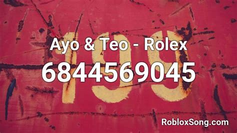 roblox song id for rolex|roblox ayo and teo id.